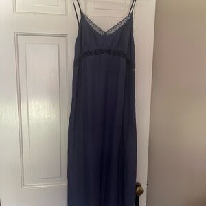 Perwinkle blue lines slip dress